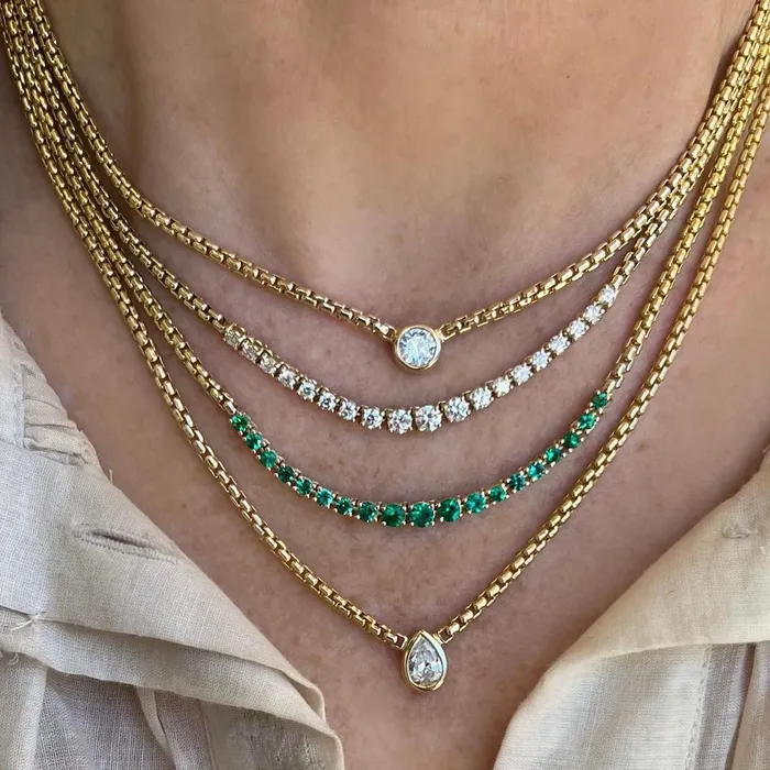Graduated Emerald Necklace Shylee Rose Jewelry Necklaces