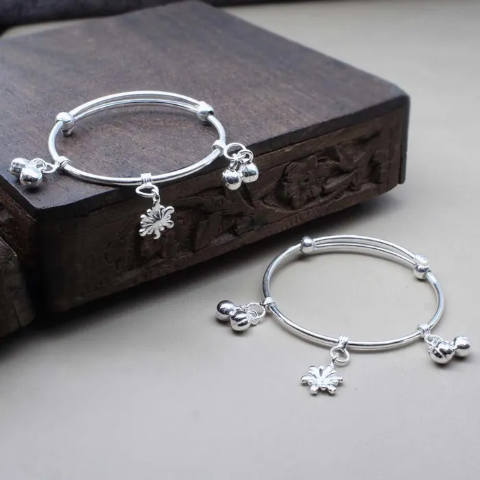 Karizma Jewels Bracelets Real 925 Silver Kids Bangles Bracelet Pair