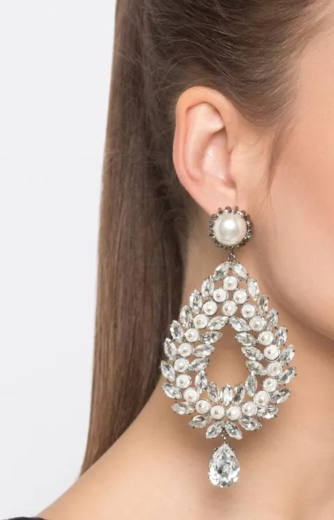 Leaflet Pearl Diamond Earrings PRERTO ECOMMERCE PRIVATE LIMITED Earrings