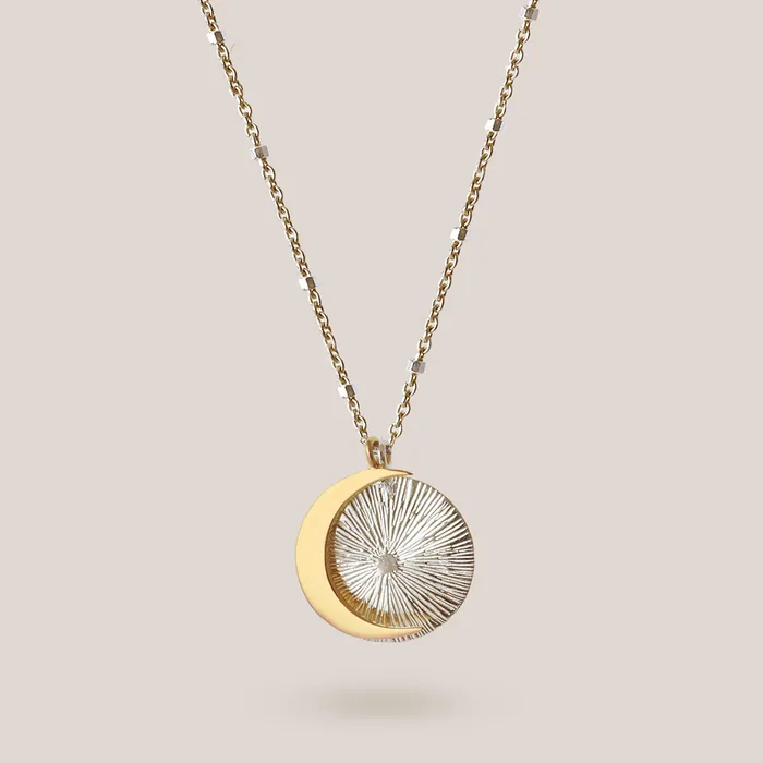 Necklaces IZA JEWELRY Eclipse Necklace silver