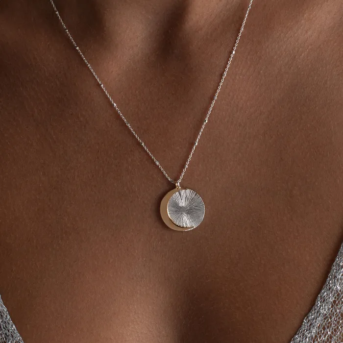 Necklaces IZA JEWELRY Eclipse Necklace silver Necklaces IZA JEWELRY Eclipse Necklace silver