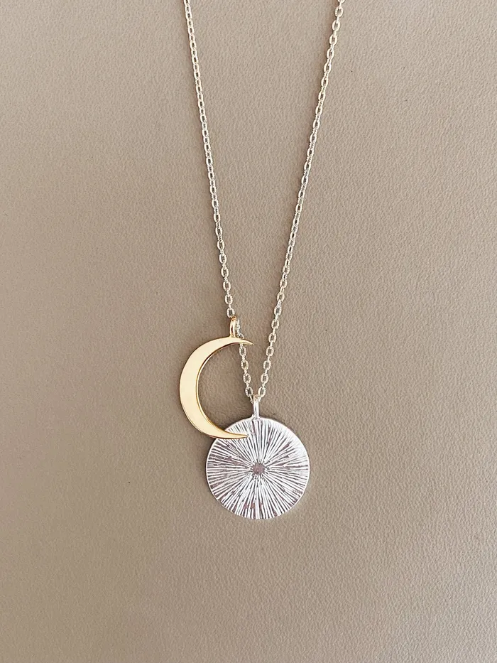 Necklaces IZA JEWELRY Eclipse Necklace silver Necklaces IZA JEWELRY Eclipse Necklace silver
