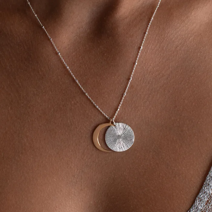 Necklaces IZA JEWELRY Eclipse Necklace silver Necklaces IZA JEWELRY Eclipse Necklace silver