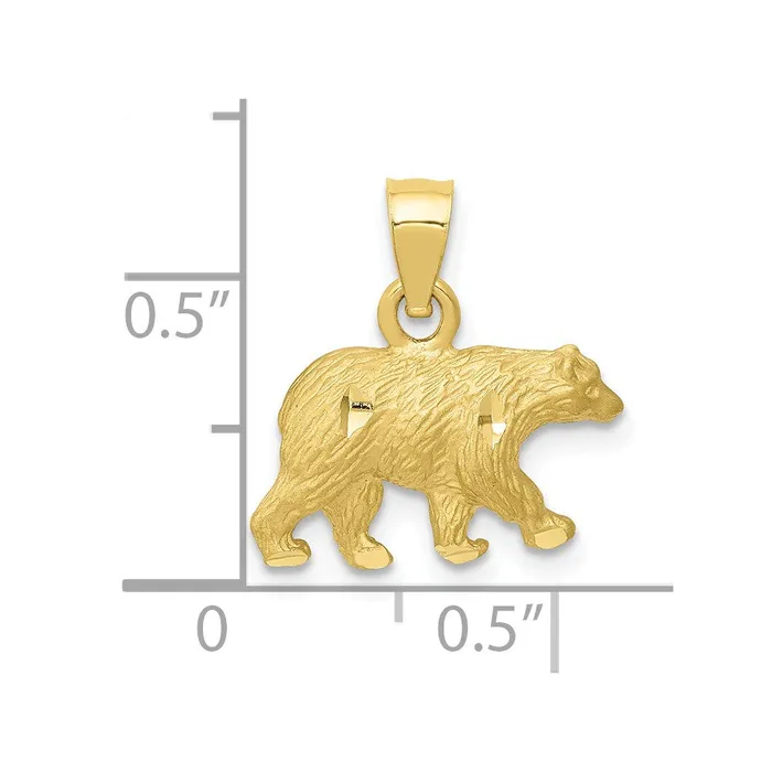 Necklaces WB Choice Jewelry 10K Diamondcut Bear PendantWBC10K3320 Necklaces WB Choice Jewelry 10K Diamondcut Bear PendantWBC10K3320