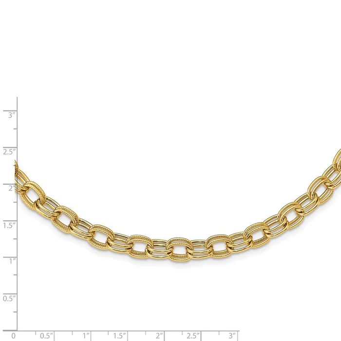 Necklaces WB Choice Jewelry 14k Polished Fancy Link NecklaceWBCSF261218 Necklaces WB Choice Jewelry 14k Polished Fancy Link NecklaceWBCSF261218