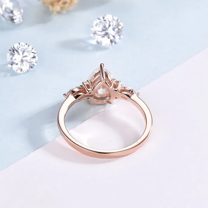 Rings PENFINE VVSD Pear Diamond Engagement Ring Lab Grown Diamond IGI Certificate Engagement Ring Seven Stone Marquise Diamond Wedding Ring Handmade Rings PENFINE VVSD Pear Diamond Engagement Ring Lab Grown Diamond IGI Certificate Engagement Ring Seven Stone Marquise Diamond Wedding Ring Handmade
