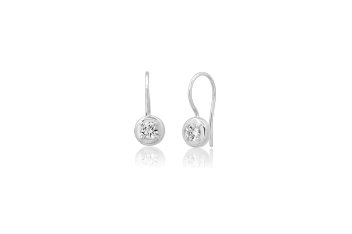 Shylee Rose Jewelry Earrings Round Diamond Cloud Drop Earrings