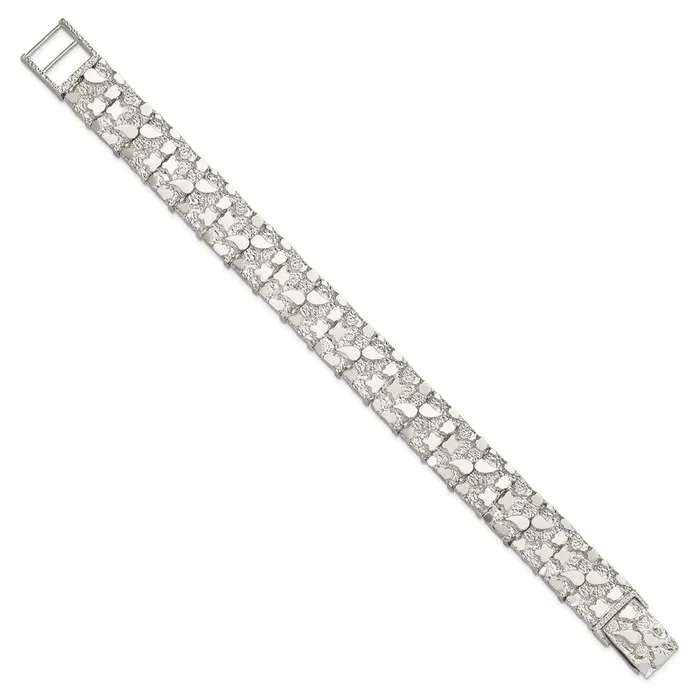 Sterling Silver 15mm Nugget BraceletWBCQG332585 WB Choice Jewelry Bracelets Sterling Silver 15mm Nugget BraceletWBCQG332585 WB Choice Jewelry Bracelets