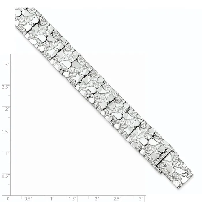 Sterling Silver 15mm Nugget BraceletWBCQG332585 WB Choice Jewelry Bracelets Sterling Silver 15mm Nugget BraceletWBCQG332585 WB Choice Jewelry Bracelets