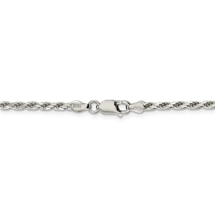 Sterling Silver 25mm Diamondcut Rope ChainWBCQDC05524 WB Choice Jewelry Rings Sterling Silver 25mm Diamondcut Rope ChainWBCQDC05524 WB Choice Jewelry Rings