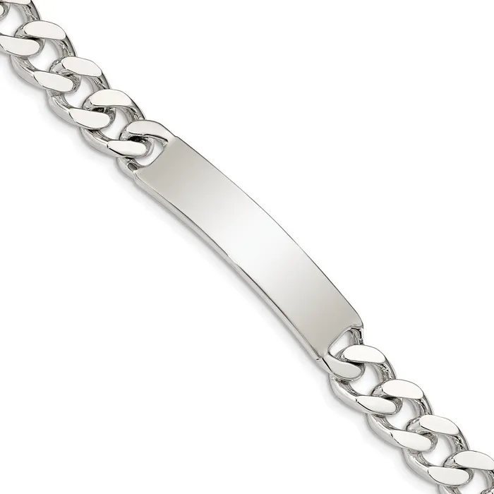 Sterling Silver 8inch Polished Engraveable Curb Link ID BraceletWBCQID1358 WB Choice Jewelry Bracelets Sterling Silver 8inch Polished Engraveable Curb Link ID BraceletWBCQID1358 WB Choice Jewelry Bracelets