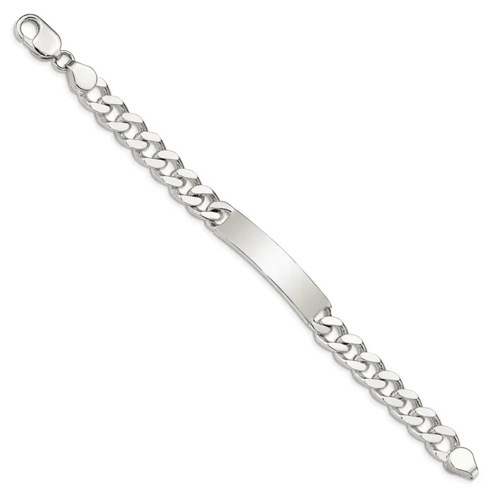 Sterling Silver 8inch Polished Engraveable Curb Link ID BraceletWBCQID1358 WB Choice Jewelry Bracelets Sterling Silver 8inch Polished Engraveable Curb Link ID BraceletWBCQID1358 WB Choice Jewelry Bracelets