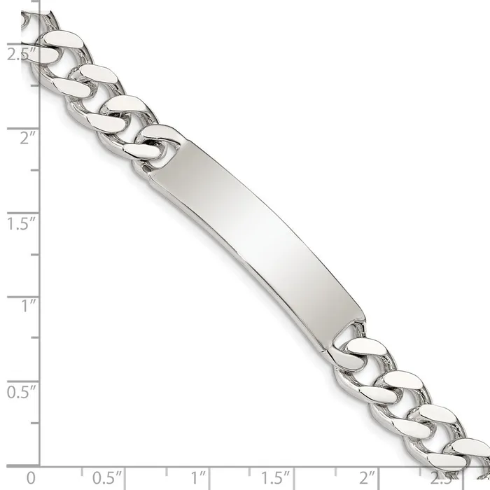 Sterling Silver 8inch Polished Engraveable Curb Link ID BraceletWBCQID1358 WB Choice Jewelry Bracelets Sterling Silver 8inch Polished Engraveable Curb Link ID BraceletWBCQID1358 WB Choice Jewelry Bracelets