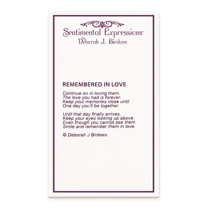Sterling Silver Antiqued Remembered in Love 18in NecklaceWBCQSX691 WB Choice Jewelry Necklaces