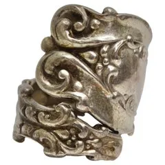 Vintage by Misty Rings 1940s Reconstructed Silver Spoon Ring