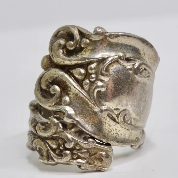 Vintage by Misty Rings 1940s Reconstructed Silver Spoon Ring