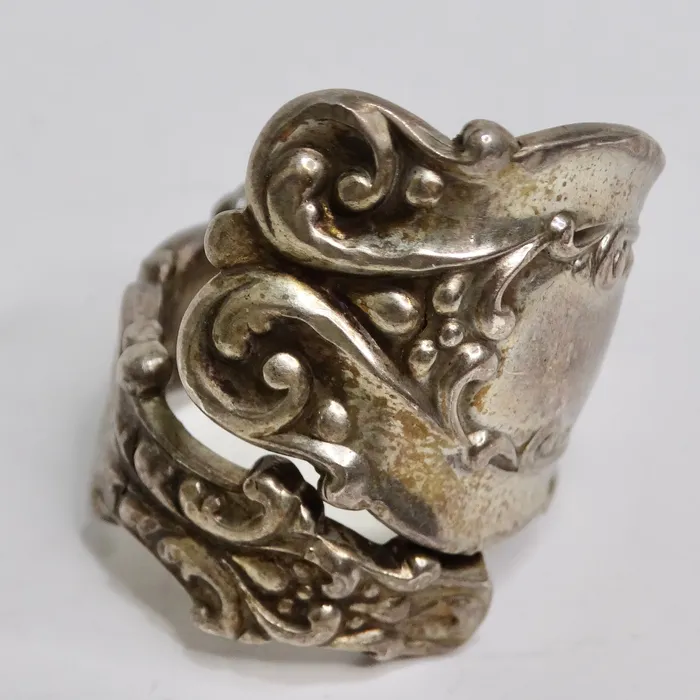 Vintage by Misty Rings 1940s Reconstructed Silver Spoon Ring