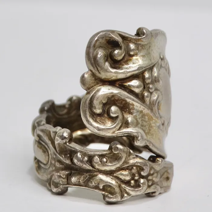 Vintage by Misty Rings 1940s Reconstructed Silver Spoon Ring