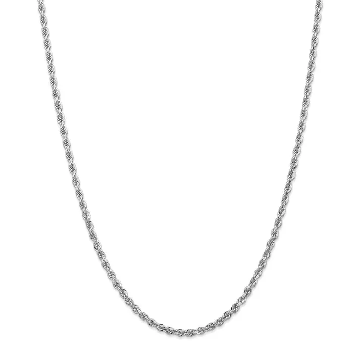 WB Choice Jewelry 14k White Gold 335mm DC Quadruple Rope ChainWBCWQT02530 Necklaces WB Choice Jewelry 14k White Gold 335mm DC Quadruple Rope ChainWBCWQT02530 Necklaces