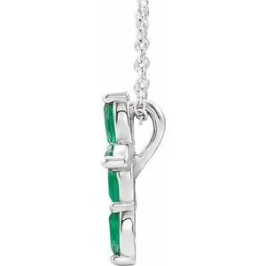 WB Choice Jewelry Platinum Chatham Created Emerald Cross NecklaceR423776108PSTWBC Necklaces WB Choice Jewelry Platinum Chatham Created Emerald Cross NecklaceR423776108PSTWBC Necklaces