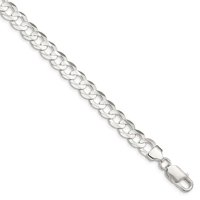 WB Choice Jewelry Rings Sterling Silver 8mm Concave Beveled Curb ChainWBCQCBC20016 WB Choice Jewelry Rings Sterling Silver 8mm Concave Beveled Curb ChainWBCQCBC20016
