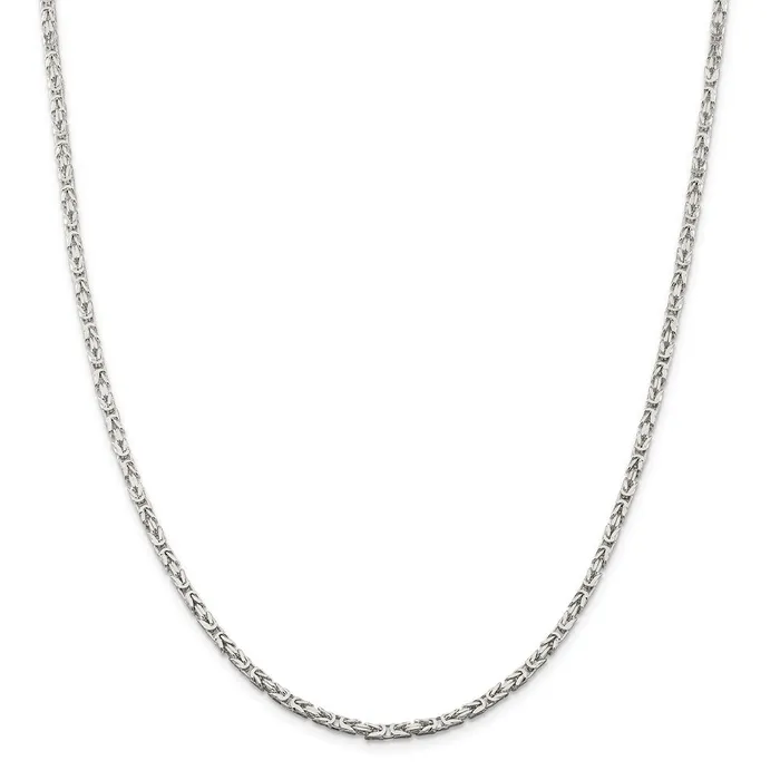 WB Choice Jewelry Sterling Silver 25mm Byzantine ChainWBCQBZ06026 Rings