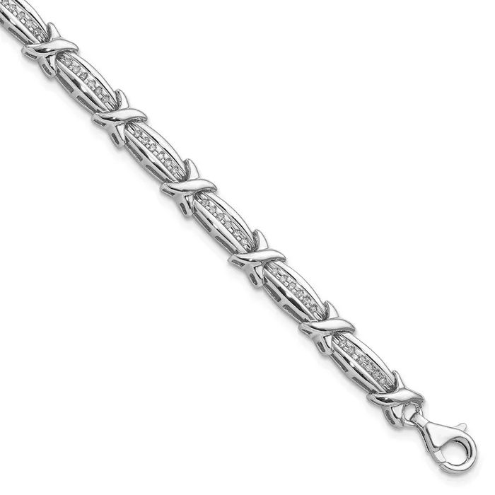 WB Choice Jewelry Sterling Silver Rhodiumplated Diam BraceletWBCQDX1156 Bracelets WB Choice Jewelry Sterling Silver Rhodiumplated Diam BraceletWBCQDX1156 Bracelets