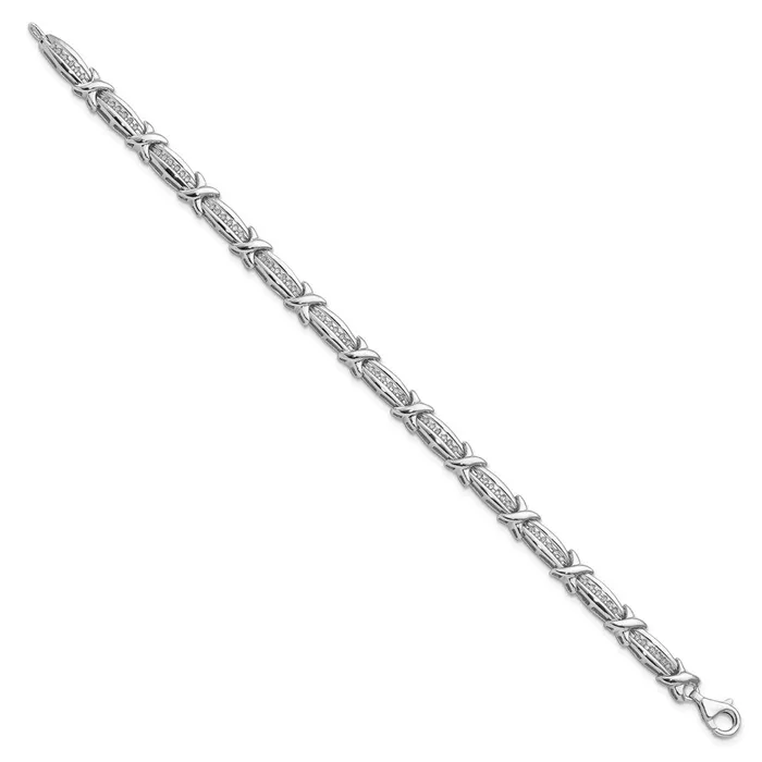 WB Choice Jewelry Sterling Silver Rhodiumplated Diam BraceletWBCQDX1156 Bracelets WB Choice Jewelry Sterling Silver Rhodiumplated Diam BraceletWBCQDX1156 Bracelets