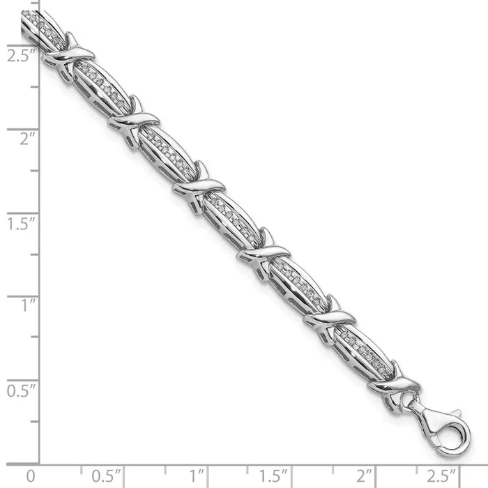 WB Choice Jewelry Sterling Silver Rhodiumplated Diam BraceletWBCQDX1156 Bracelets WB Choice Jewelry Sterling Silver Rhodiumplated Diam BraceletWBCQDX1156 Bracelets