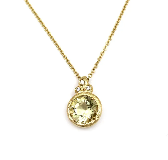 Cherie Dori Necklaces Lemon Qartz Necklace