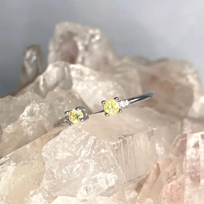 Close Connected Adjustable and Stackable Birthstone Ring November Izzy Jo Rings Close Connected Adjustable and Stackable Birthstone Ring November Izzy Jo Rings