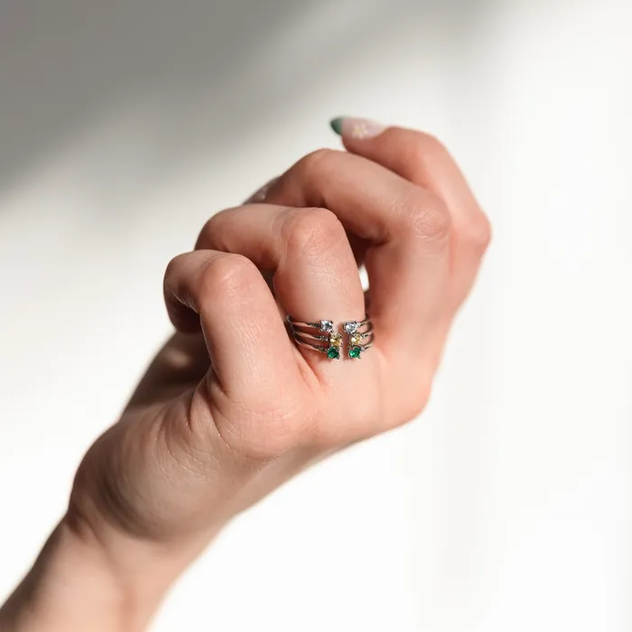 Close Connected Adjustable and Stackable Birthstone Ring November Izzy Jo Rings