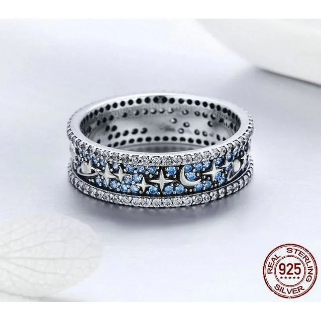 Fairy with Moon Stars Jewelry in Sterling Silver Ring and Necklace AliExpress Rings
