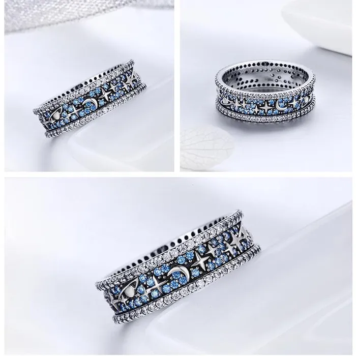 Fairy with Moon Stars Jewelry in Sterling Silver Ring and Necklace AliExpress Rings