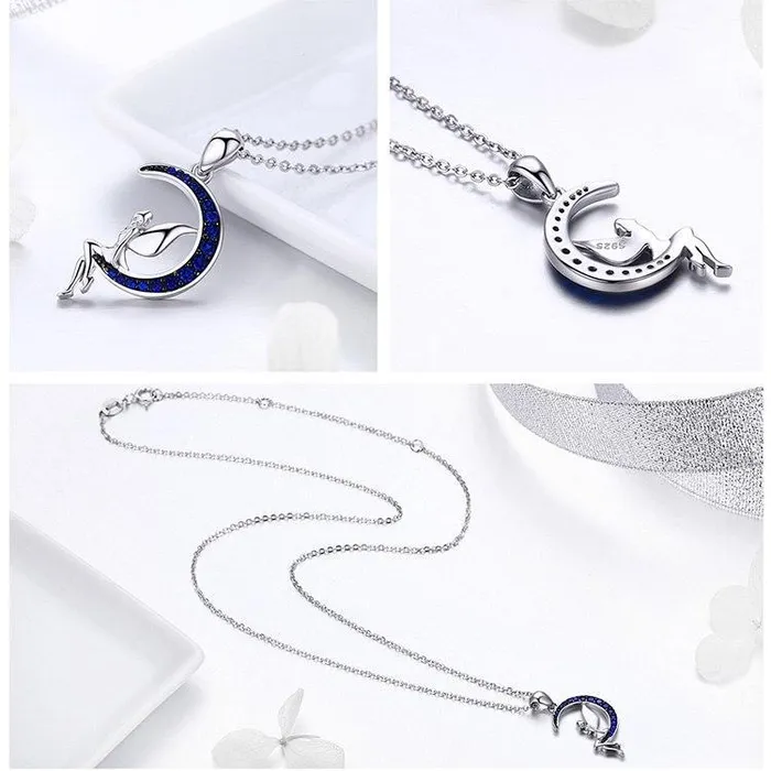 Fairy with Moon Stars Jewelry in Sterling Silver Ring and Necklace AliExpress Rings
