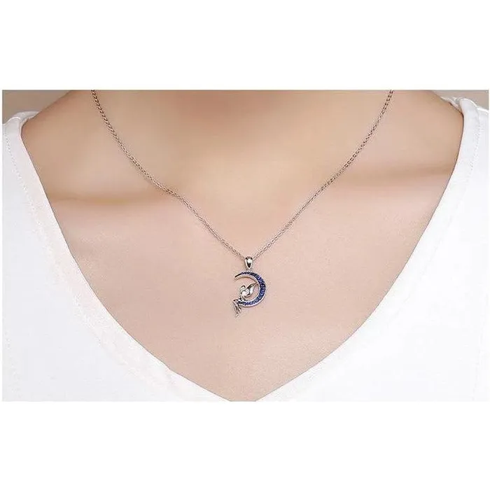 Fairy with Moon Stars Jewelry in Sterling Silver Ring and Necklace AliExpress Rings