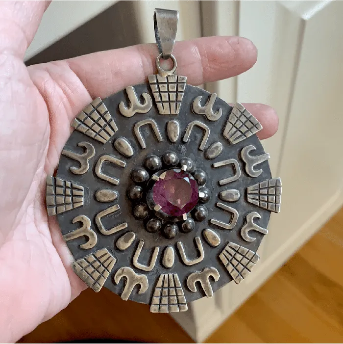 Love Vintage Paris Necklaces Alexandrite Pendant Sterling Silver Mexico Vintage