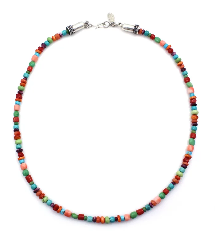 Necklaces Single Strand Multi Stone Necklace Don Lucas