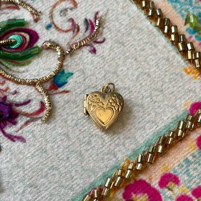 Necklaces Vintage Paris Jewelry Dainty Heart Locket 10k Gold Vintage Necklaces Vintage Paris Jewelry Dainty Heart Locket 10k Gold Vintage