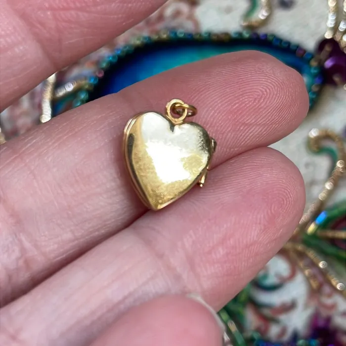 Necklaces Vintage Paris Jewelry Dainty Heart Locket 10k Gold Vintage Necklaces Vintage Paris Jewelry Dainty Heart Locket 10k Gold Vintage