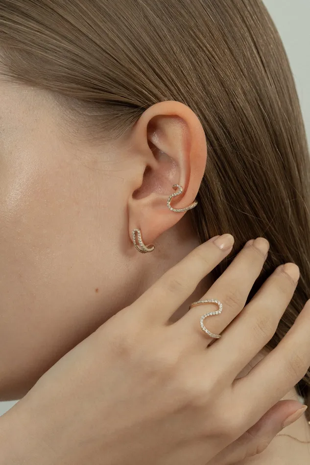 PRMAL Earrings Massive Wave Ear Cuff