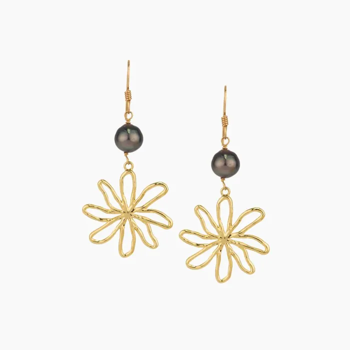 Tiare Tahitian Pearl Earrings misha hawaii Earrings