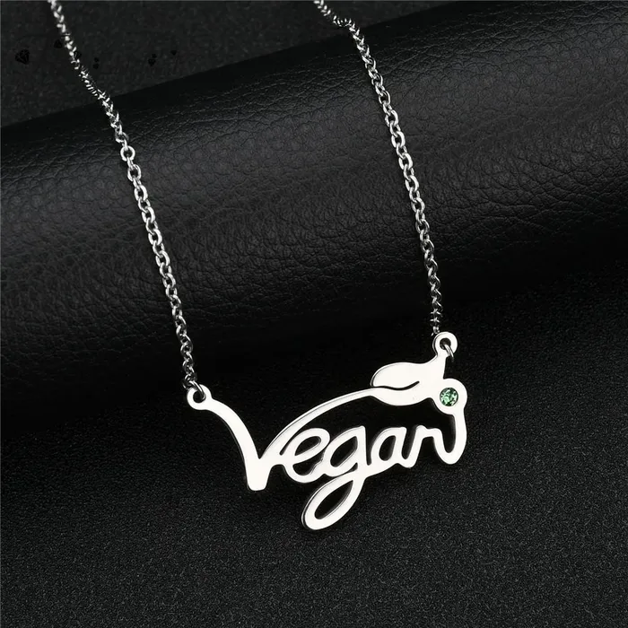 Vegan Stainless Steel Necklace Ring in Silver Gold and Rose Gold Tone Great Gift Great MESSAGE The Pink Pigs Necklaces Vegan Stainless Steel Necklace Ring in Silver Gold and Rose Gold Tone Great Gift Great MESSAGE The Pink Pigs Necklaces