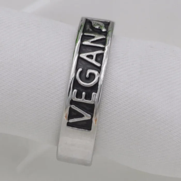 Vegan Stainless Steel Necklace Ring in Silver Gold and Rose Gold Tone Great Gift Great MESSAGE The Pink Pigs Necklaces