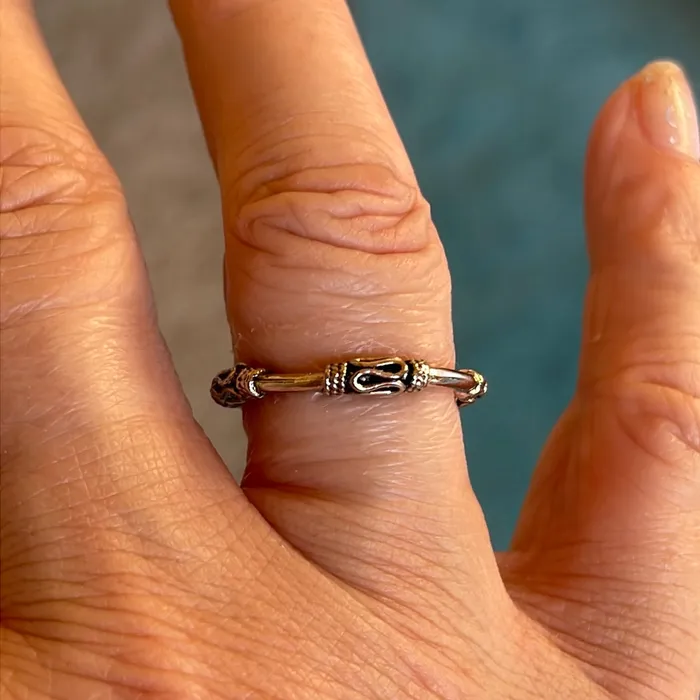 Vintage Paris Jewelry Rings Bali Band Sterling Silver Vintage