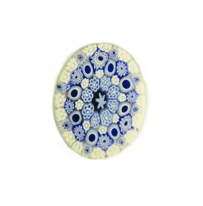 VN Murrine Rings Murano glass Millefiori oval ring set in 925 sterling silver 25 x 30 mm