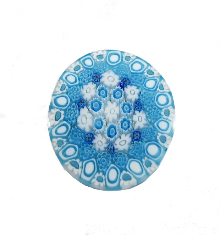 VN Murrine Rings Murano glass Millefiori oval ring set in 925 sterling silver 25 x 30 mm