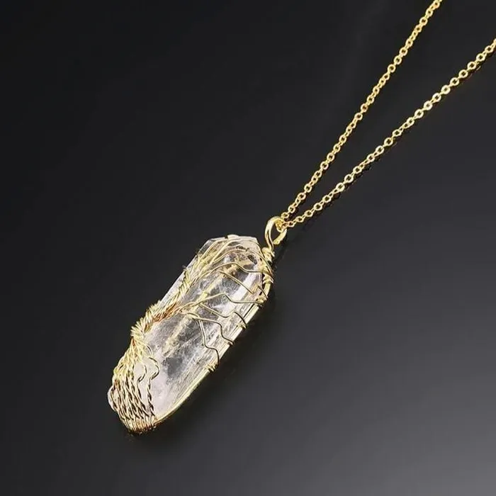 Wild Color Necklaces Tree of Life Crystal Stone Necklace