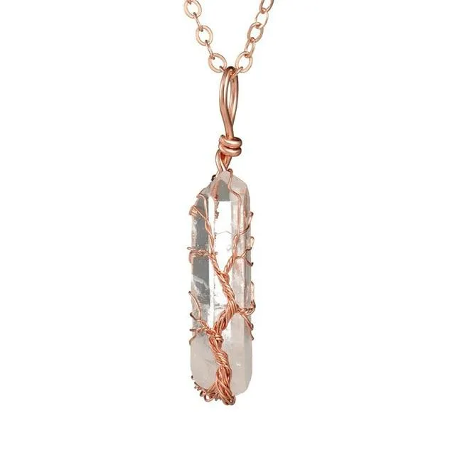 Wild Color Necklaces Tree of Life Crystal Stone Necklace