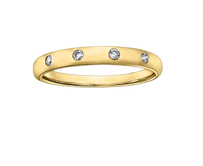 10kt Yellow Gold Diamond Stackable Ring Chi Chi Designs Rings